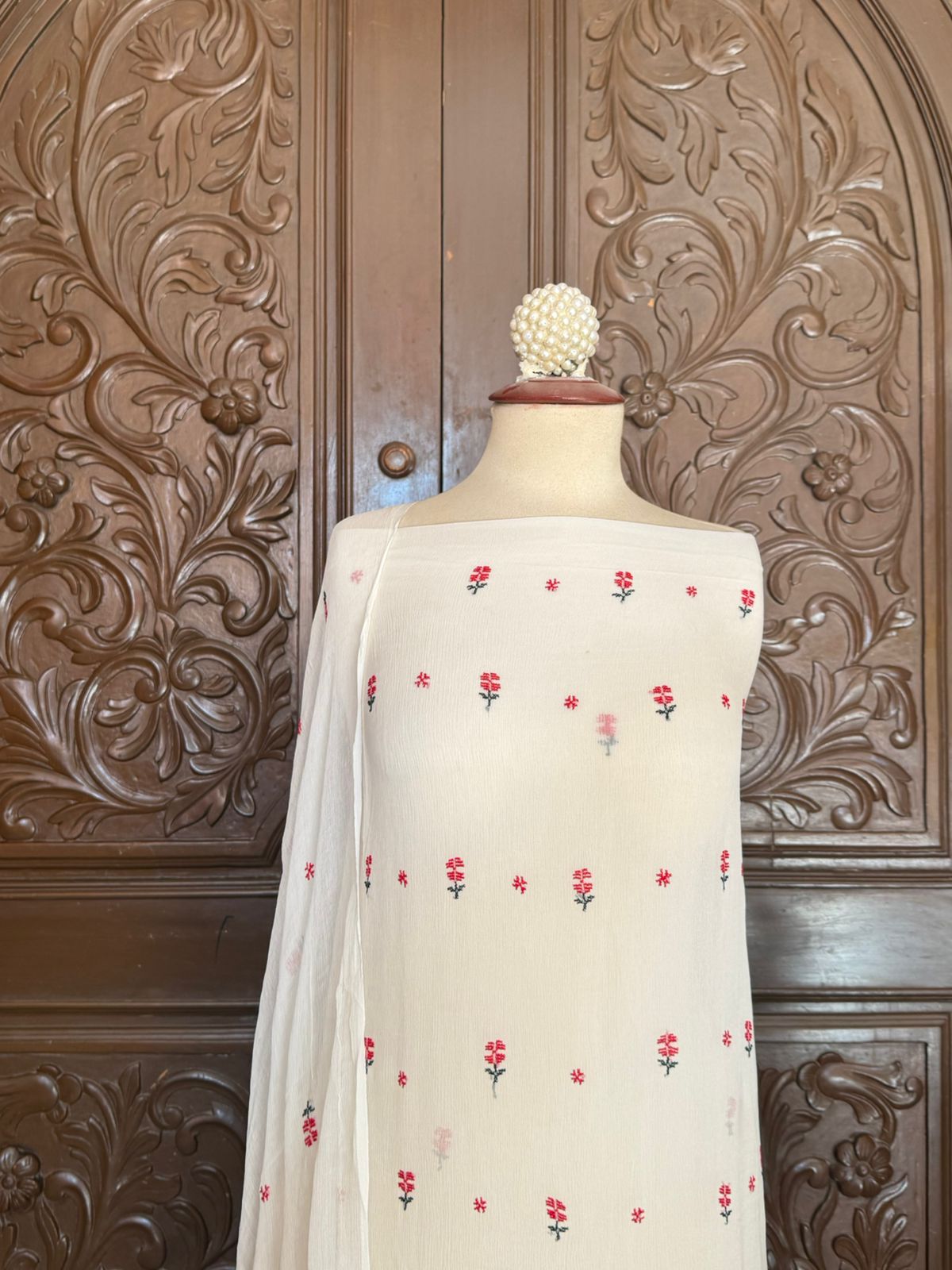 Handmade suits with intricate embroidery fine detailing and premium quality fabrics.
