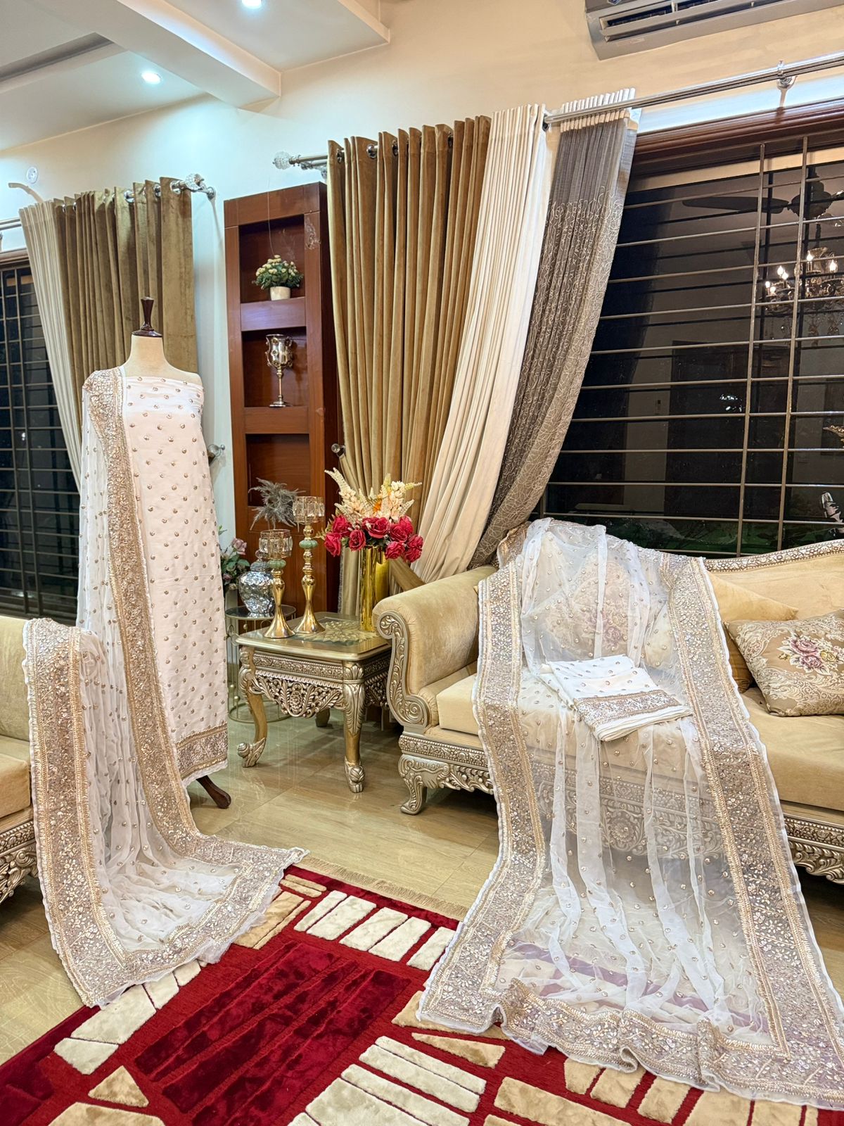 The Signature Resham & Mukesh Couture is a refined expression of luxury craftsmanship